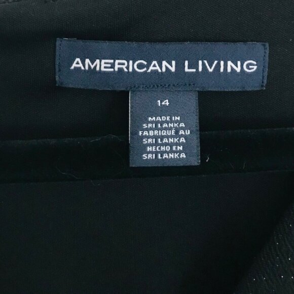 American Living Black Sparkle Faux Wrap Dress Midi Size 14 NWT - Picture 3 of 6